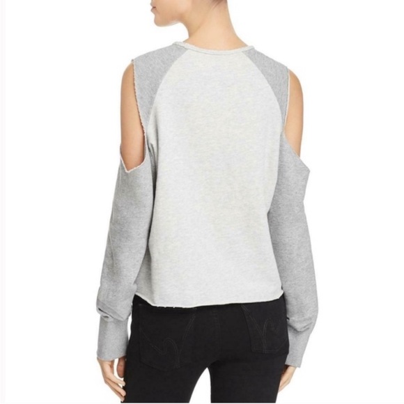 NWOT RAG & BONE standard issue slash pullover cold shoulder sweatshirt top Small - Picture 3 of 9